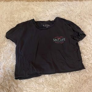 Salt life cropped tee